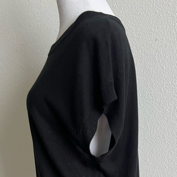 Zadig & Voltaire Deluxe Black Relaxed Tunic Silk Cashmere Midi Dress - Picture 4 of 7